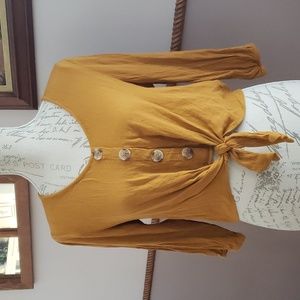 Streetwear Society Burnt Orange Crop Top